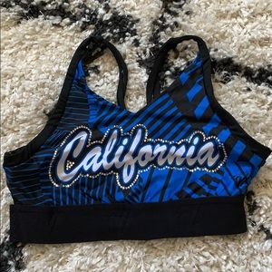 rhinestone California sports bra